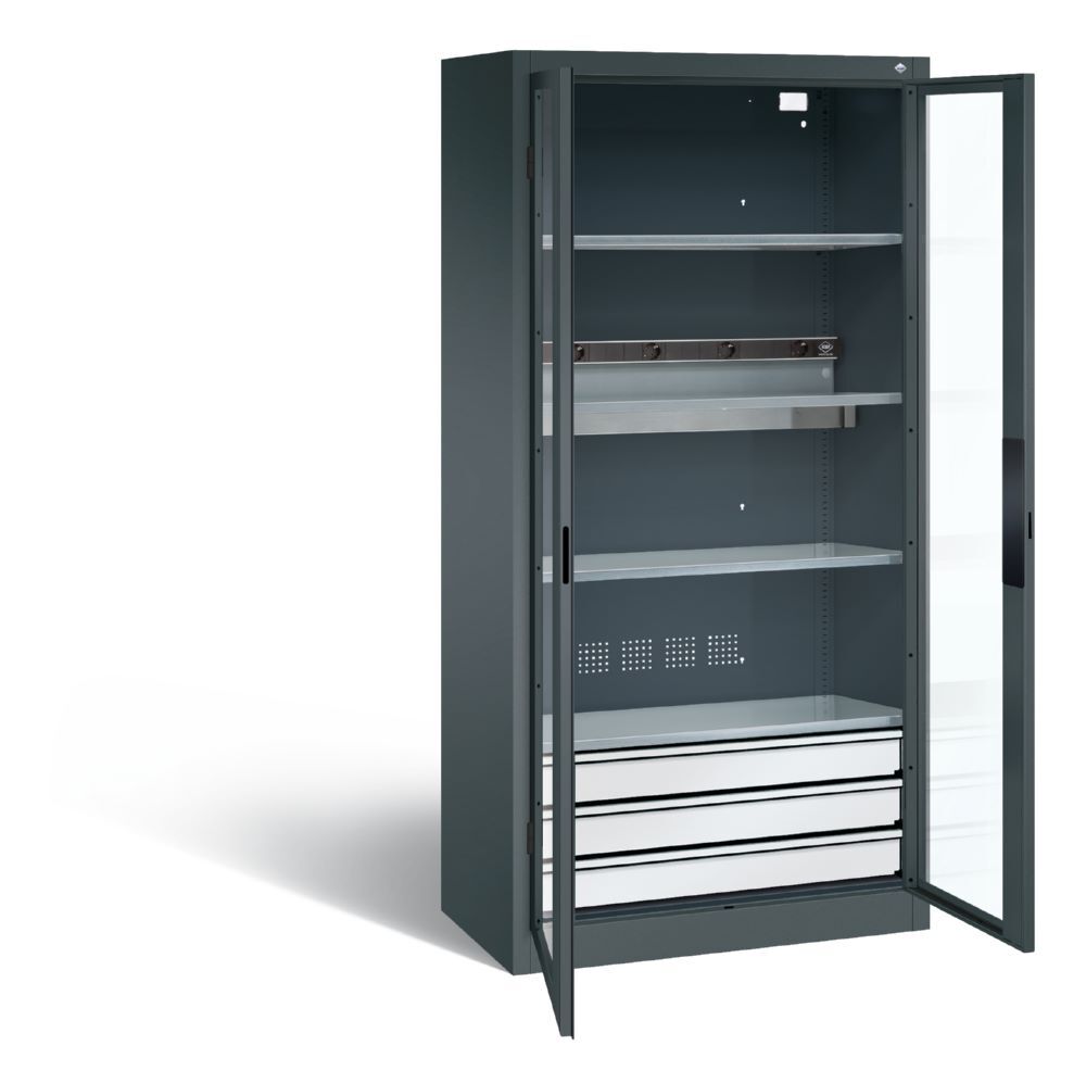 C+P Akkuladeschrank, H1950B930T500 mm, Anthrazit Produktbild C+P Akkuladeschrank, H1950B930T500 mm, Anthrazit