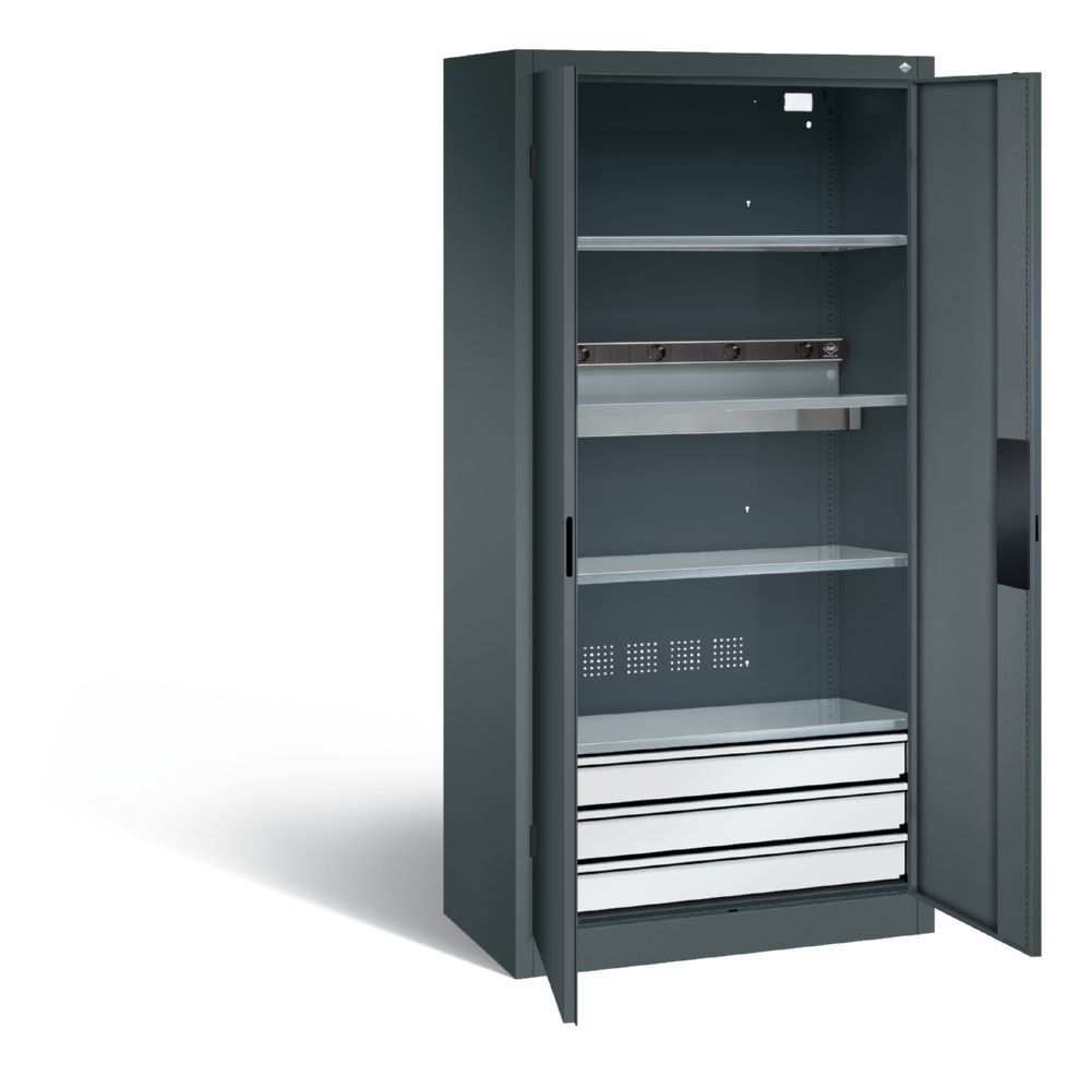 C+P Akkuladeschrank Serie 89 H 1950 x B 930 x T 500 mm in anthrazit Produktbild C+P Akkuladeschrank Serie 89 H 1950 x B 930 x T 500 mm in anthrazit
