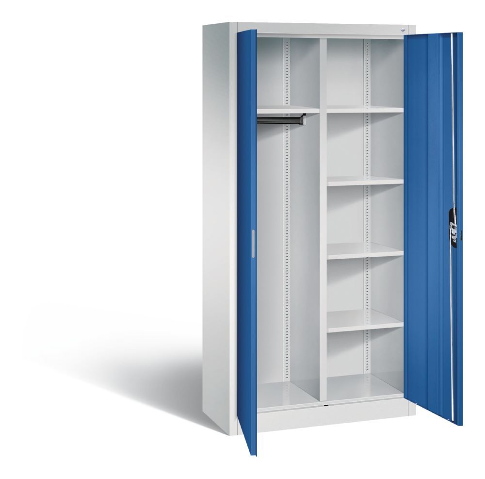 C+P Akten und Garderobenschrank Acurado enzianblau 930 x 400 x 1950 mm Produktbild C+P Akten und Garderobenschrank Acurado enzianblau 930 x 400 x 1950 mm bild 2