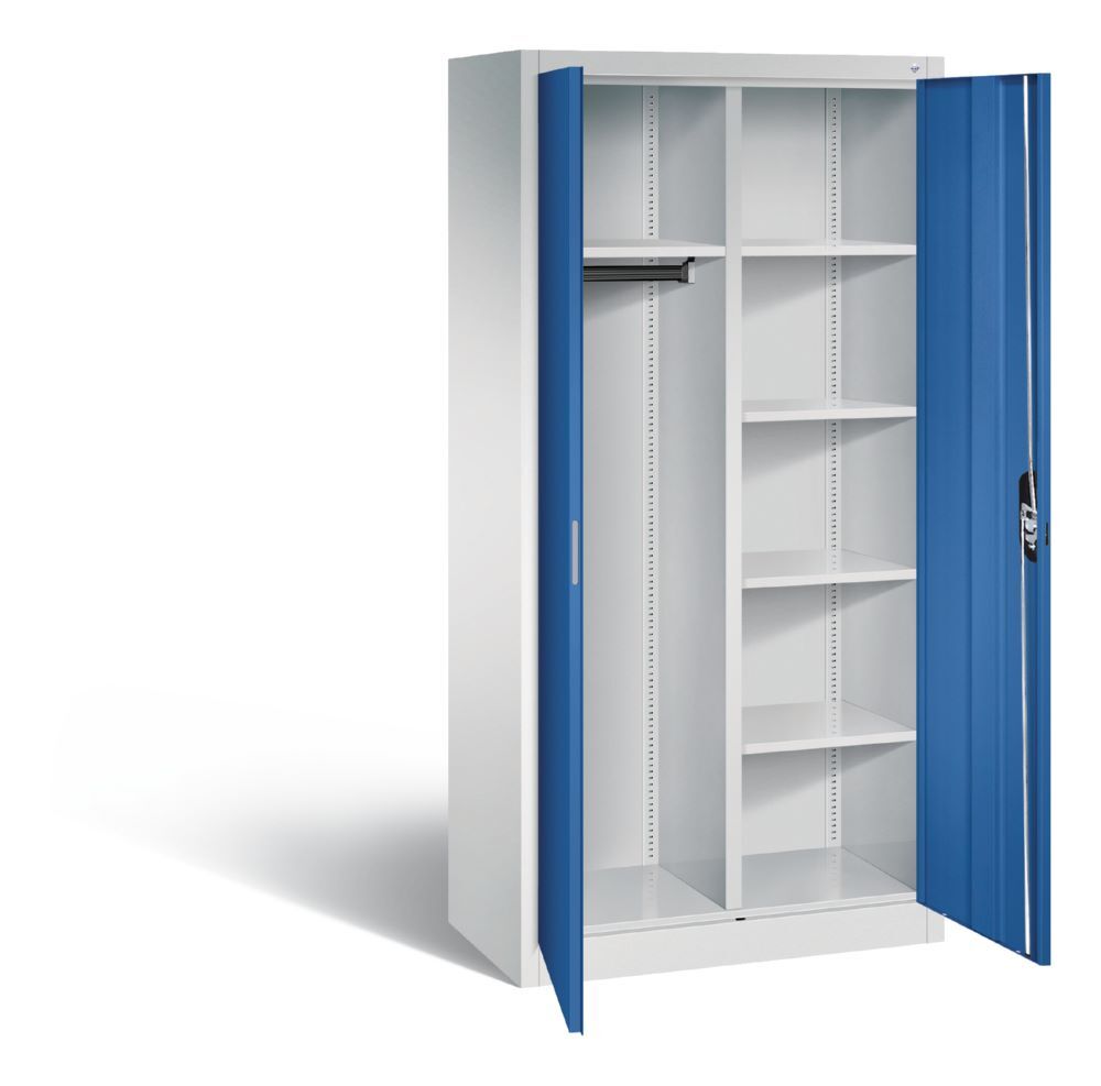 C+P Akten und Garderobenschrank Acurado enzianblau 930 x 500 x 1950 mm Produktbild C+P Akten und Garderobenschrank Acurado enzianblau 930 x 500 x 1950 mm bild 2