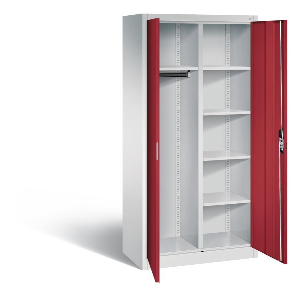 C+P Akten und Garderobenschrank Acurado rubinrot 930 x 500 x 1950 mm Produktbild C+P Akten und Garderobenschrank Acurado rubinrot 930 x 500 x 1950 mm bild 2