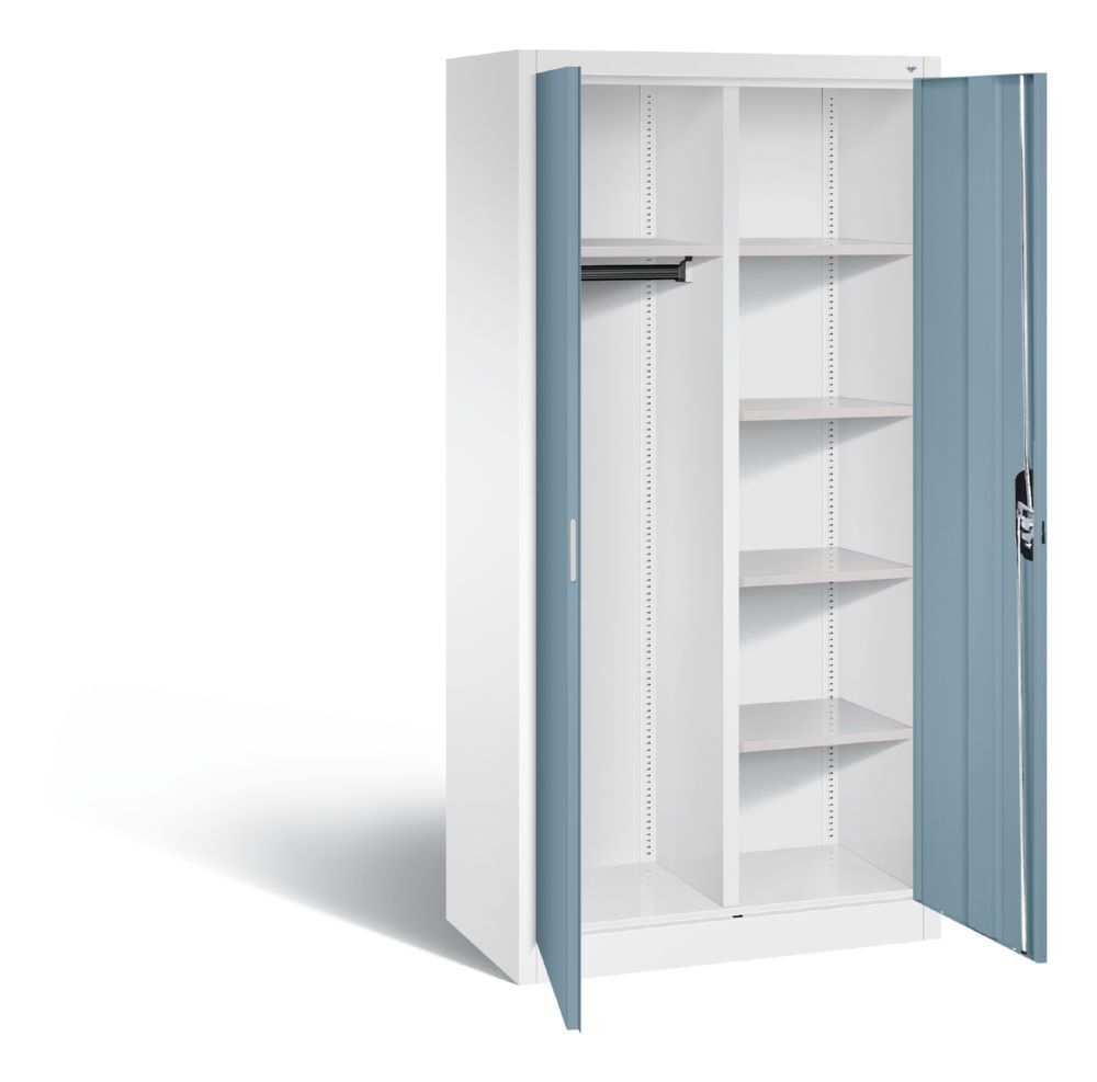 C+P Akten und Garderobenschrank Acurado horizontblau 930 x 500 x 1950 mm Produktbild C+P Akten und Garderobenschrank Acurado horizontblau 930 x 500 x 1950 mm