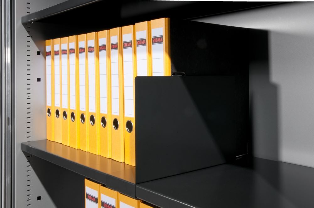 C+P Aktenstütze aufschiebar H 229 x B 101 x T 290 mm schwarzgrau Produktbild C+P Aktenstütze aufschiebar H 229 x B 101 x T 290 mm schwarzgrau bild 3