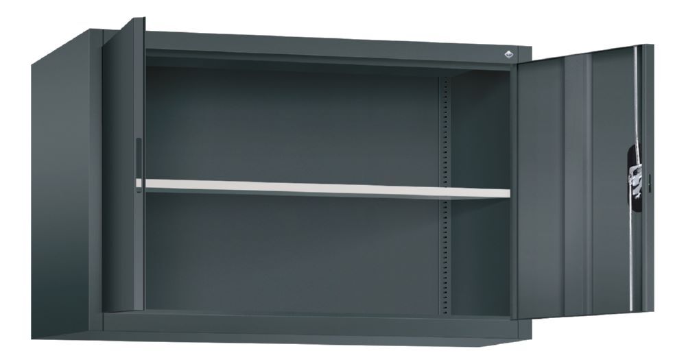 C+P Aufsatz Flügeltürenschrank 15 mm höhenverstellbar anthrazit 1200 x 500 x 790 mm Produktbild C+P Aufsatz Flügeltürenschrank 15 mm höhenverstellbar anthrazit 1200 x 500 x 790 mm bild 2