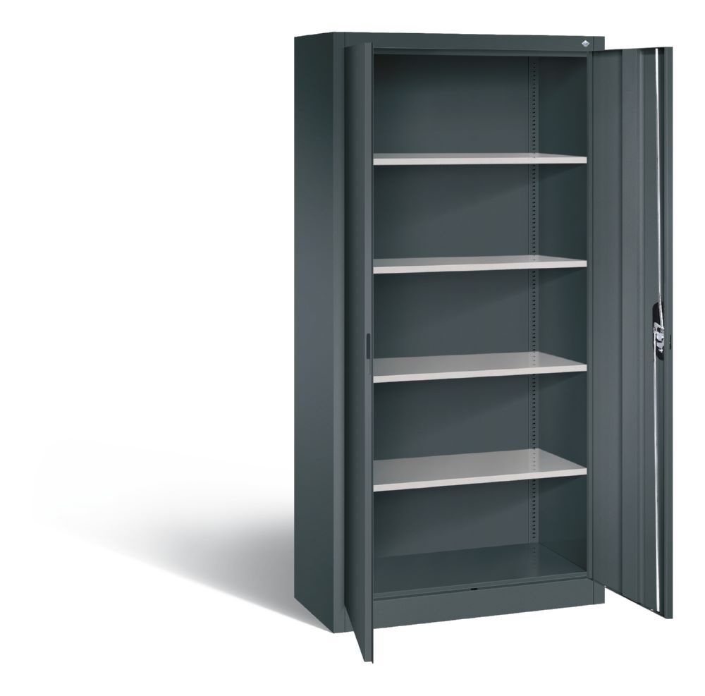 C+P Büro Drehtürenschrank Acurado Last bis 70 kg dunkelgrau 930 x 400 x 1950 mm Produktbild C+P Büro Drehtürenschrank Acurado Last bis 70 kg dunkelgrau 930 x 400 x 1950 mm bild 2