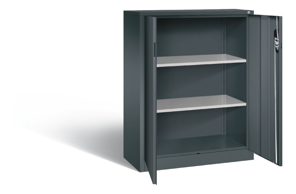 C+P Büro Drehtürenschrank Acurado abschließbar anthrazit 930 x 400 x 1200 mm Produktbild C+P Büro Drehtürenschrank Acurado abschließbar anthrazit 930 x 400 x 1200 mm bild 2