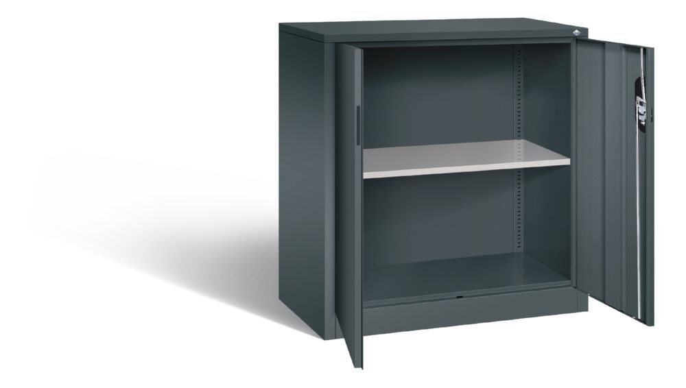 C+P Büro Drehtürenschrank Acurado 3 Riegel Verschluss anthrazit 930 x 500 x 1000 mm Produktbild C+P Büro Drehtürenschrank Acurado 3 Riegel Verschluss anthrazit 930 x 500 x 1000 mm bild 2