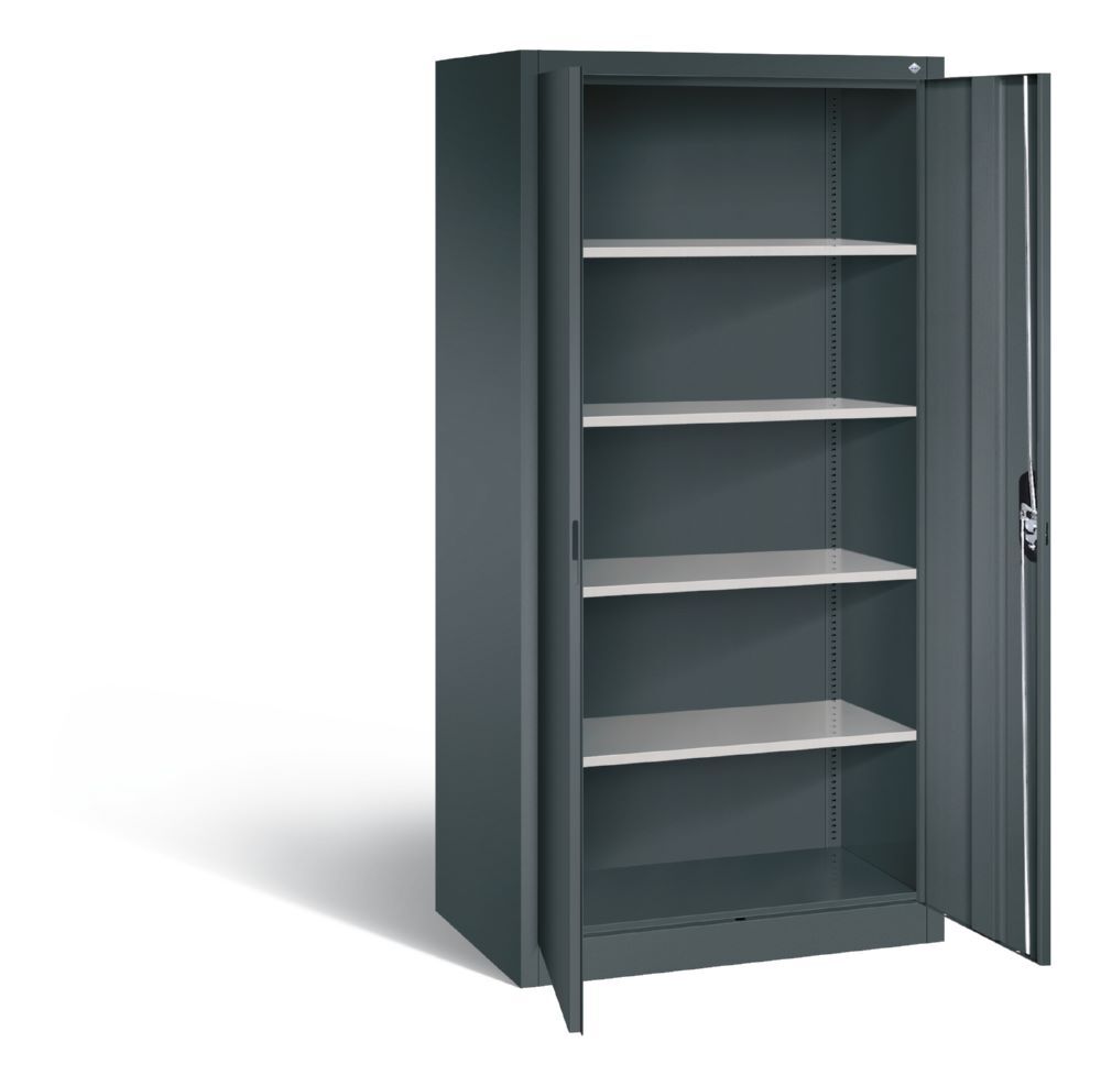 C+P Drehtürenschrank Acurado mit Fächer fürs Büro anthrazit 930 x 600 x 1950 mm Produktbild C+P Drehtürenschrank Acurado mit Fächer fürs Büro anthrazit 930 x 600 x 1950 mm bild 2