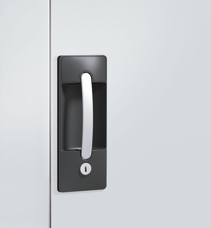 C+P Büro Drehtürenschrank Acurado 4 Böden lichtgrau 700 x 400 x 1950 mm Produktbild C+P Büro Drehtürenschrank Acurado 4 Böden lichtgrau 700 x 400 x 1950 mm bild 2