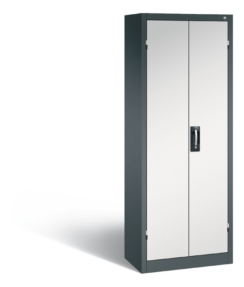 C+P Drehtürenschrank Acurado 4 Böden und Zylinderschloss grau 700 x 400 x 1950 mm Produktbild C+P Drehtürenschrank Acurado 4 Böden und Zylinderschloss grau 700 x 400 x 1950 mm