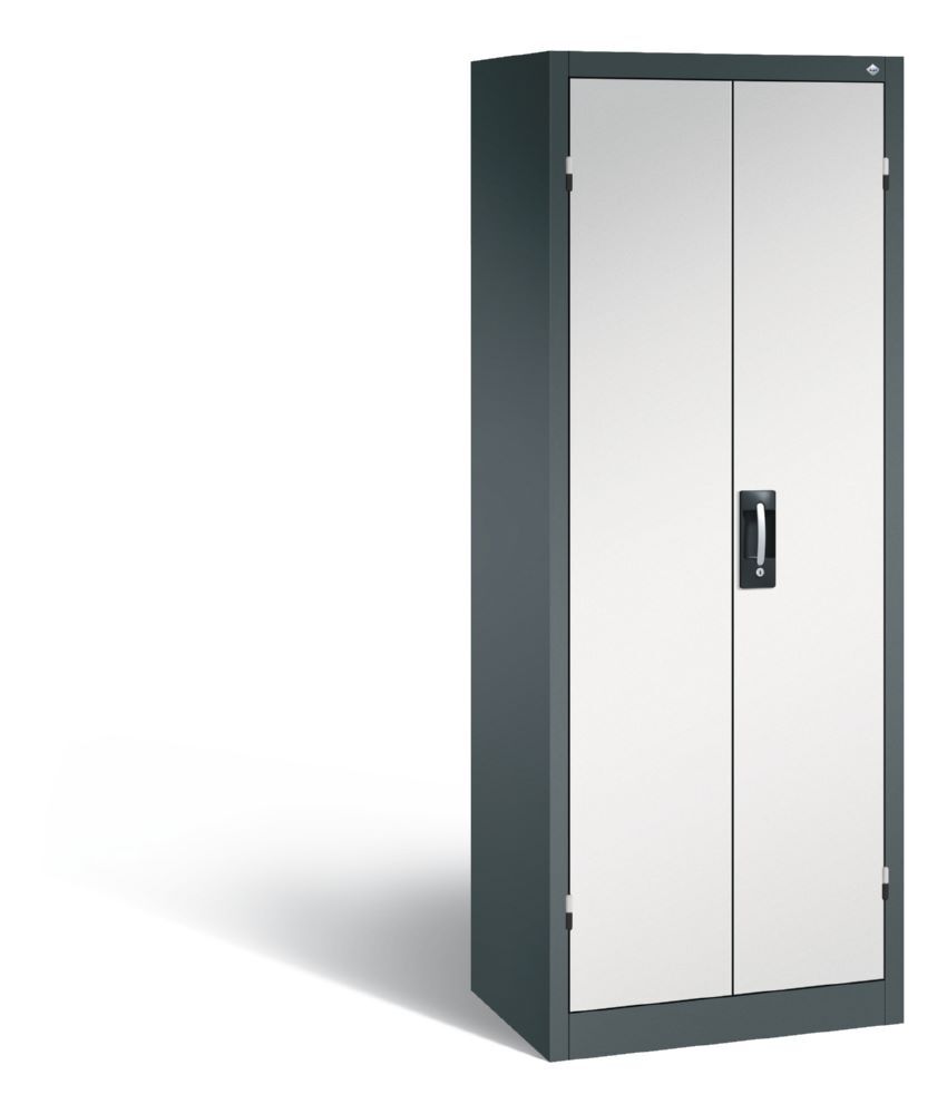 C+P Büro Drehtürenschrank Fachböden variabel dunkelgrau hellgrau 700 x 500 x 1950 mm Produktbild C+P Büro Drehtürenschrank Fachböden variabel dunkelgrau hellgrau 700 x 500 x 1950 mm