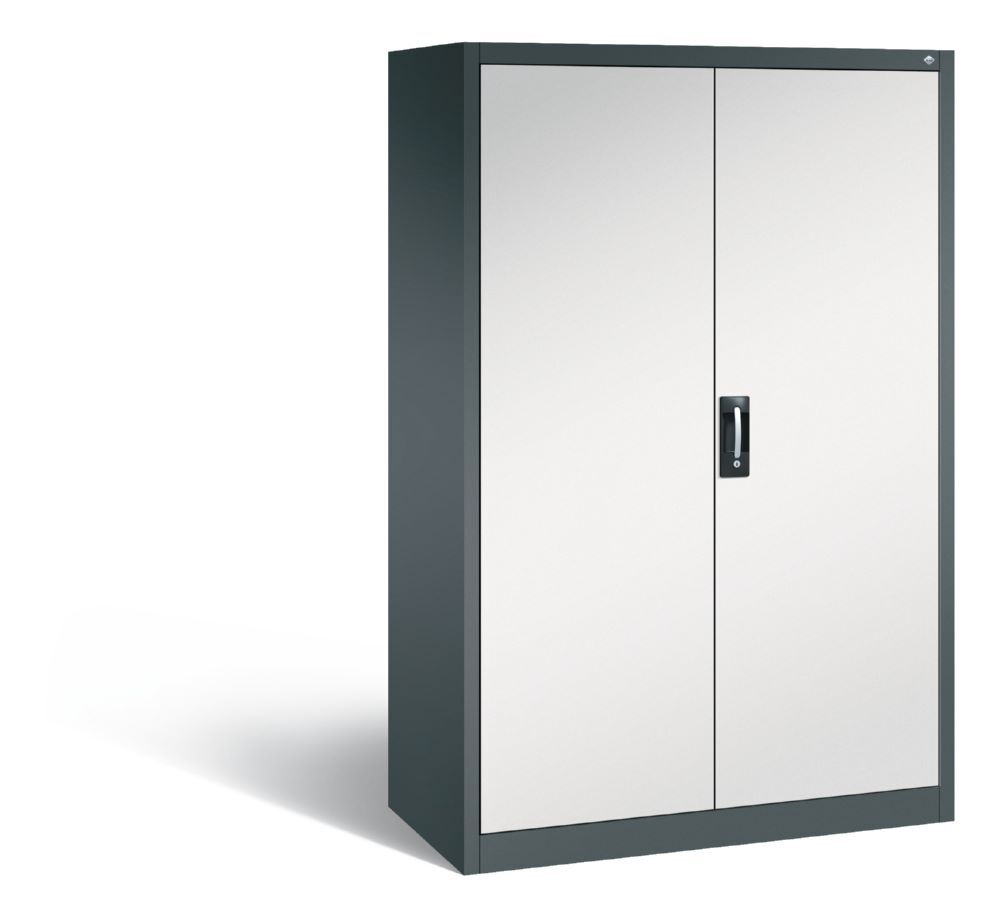 C+P Drehtürenschrank Acurado 4 Fachböden gellgrau dunkelgrau 1200 x 600 x 1950 mm Produktbild C+P Drehtürenschrank Acurado 4 Fachböden gellgrau dunkelgrau 1200 x 600 x 1950 mm