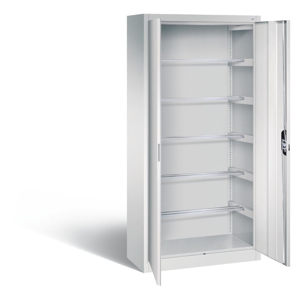 C+P Büro Drehtürenschrank Acurado 6 Pendelstangen hellgrau 930 x 400 x 1950 mm Produktbild C+P Büro Drehtürenschrank Acurado 6 Pendelstangen hellgrau 930 x 400 x 1950 mm bild 2