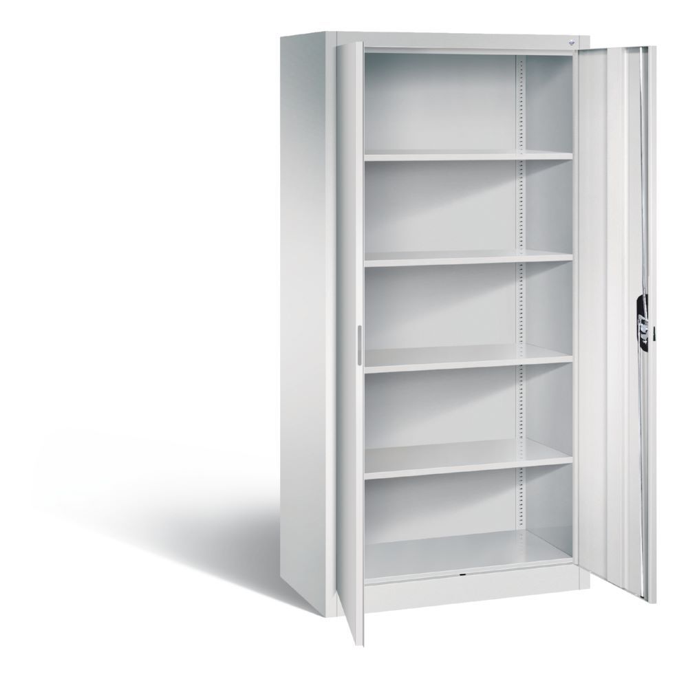 C+P Büro Drehtürenschrank mit 4 Stahlfächer in hellgrau 930 x 500 x 1950 mm Produktbild C+P Büro Drehtürenschrank mit 4 Stahlfächer in hellgrau 930 x 500 x 1950 mm bild 2