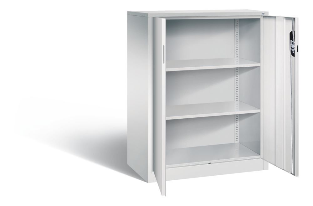 C+P Büro Drehtürenschrank mit 2 Stahlfächer lichtgrau 930 x 500 x 1200 mm Produktbild C+P Büro Drehtürenschrank mit 2 Stahlfächer lichtgrau 930 x 500 x 1200 mm bild 2