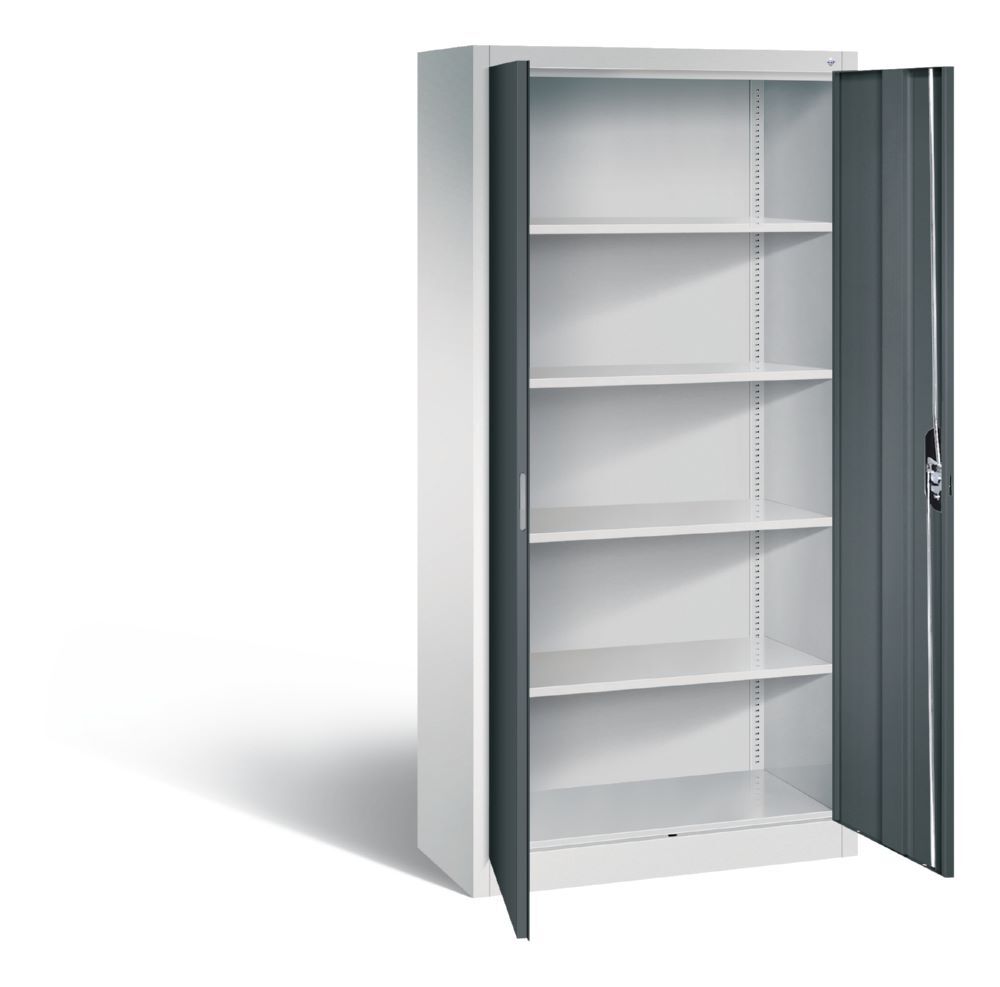 C+P Büro Drehtürenschrank Acurado dunkelgrau mit hellgrau 930 x 400 x 1950 mm Produktbild C+P Büro Drehtürenschrank Acurado dunkelgrau mit hellgrau 930 x 400 x 1950 mm bild 2