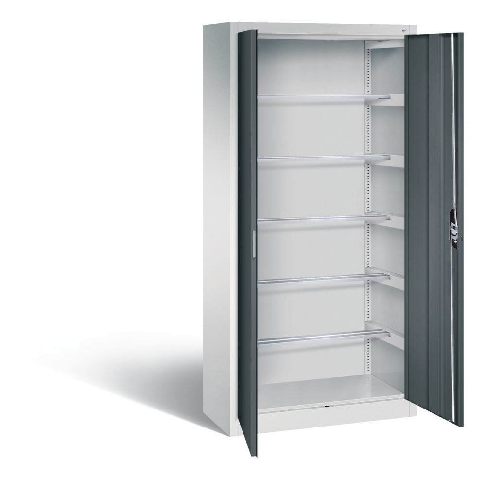 C+P Büro Drehtürenschrank mit Stahltüren in anthrazit 930 x 400 x 1950 mm Produktbild C+P Büro Drehtürenschrank mit Stahltüren in anthrazit 930 x 400 x 1950 mm bild 1