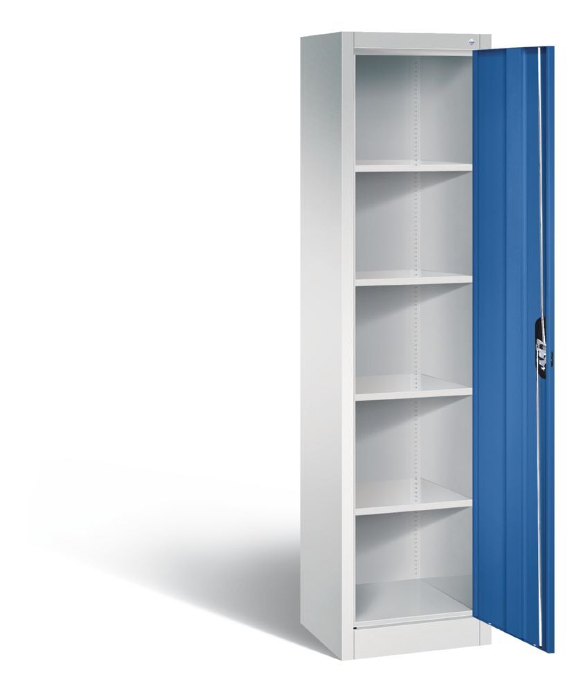 C+P Büro Drehtürenschrank Acurado 4 Einlegeböden grau enzianblau 502 x 400 x 1950 mm Produktbild C+P Büro Drehtürenschrank Acurado 4 Einlegeböden grau enzianblau 502 x 400 x 1950 mm bild 2
