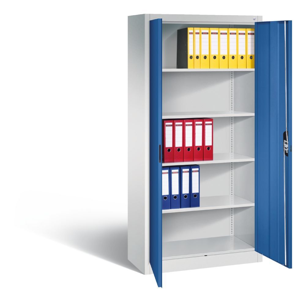 C+P Büro Drehtürenschrank Acurado 70 kg Last enzianblau grau 930 x 400 x 190 mm Produktbild C+P Büro Drehtürenschrank Acurado 70 kg Last enzianblau grau 930 x 400 x 190 mm bild 3