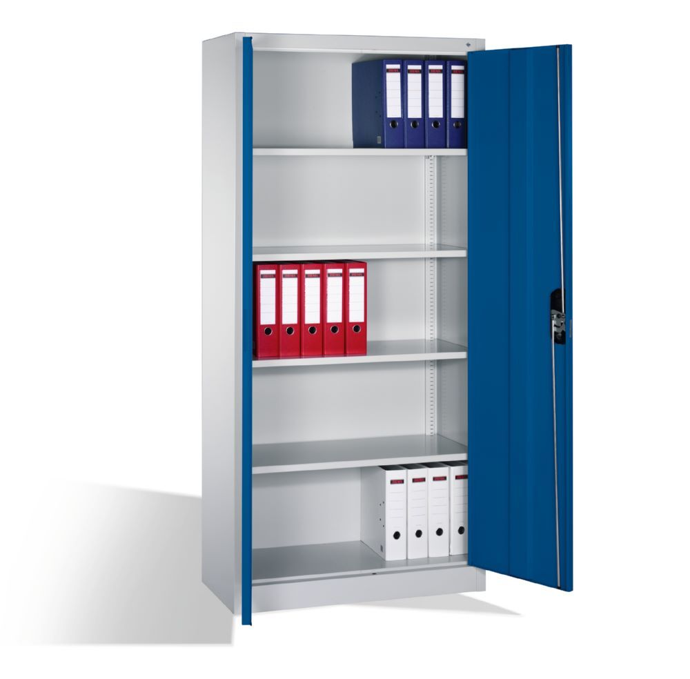 C+P Büro Drehtürenschrank mit Stahlfächer in enzianblau 930 x 500 x 1950 mm Produktbild C+P Büro Drehtürenschrank mit Stahlfächer in enzianblau 930 x 500 x 1950 mm bild 3