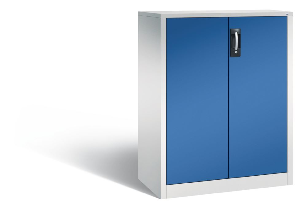 C+P Büro Drehtürenschrank mit Kunststoffgleitern enzianblau 930 x 500 x 1200 mm Produktbild C+P Büro Drehtürenschrank mit Kunststoffgleitern enzianblau 930 x 500 x 1200 mm bild 1