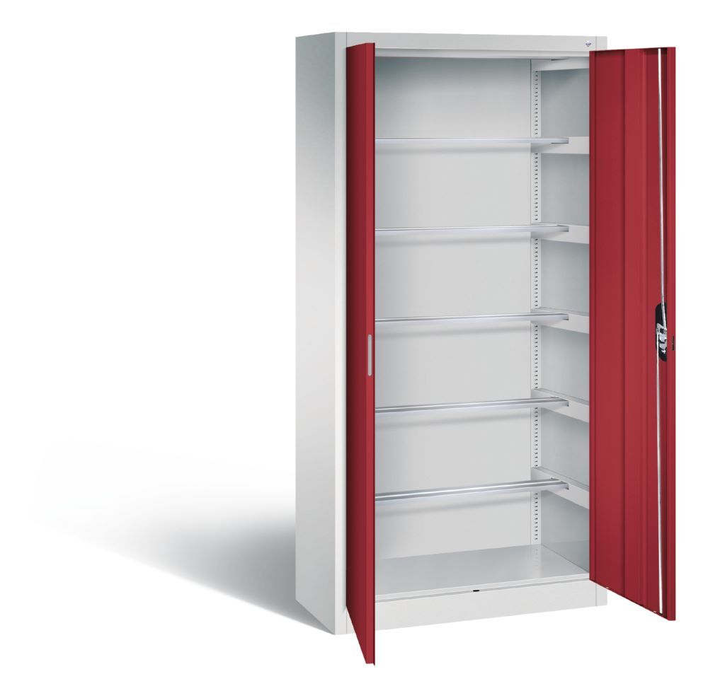 C+P Büro Drehtürenschrank Acurado mit 6 Pendelstangen rubinrot 930 x 400 x 1950 mm Produktbild C+P Büro Drehtürenschrank Acurado mit 6 Pendelstangen rubinrot 930 x 400 x 1950 mm bild 2
