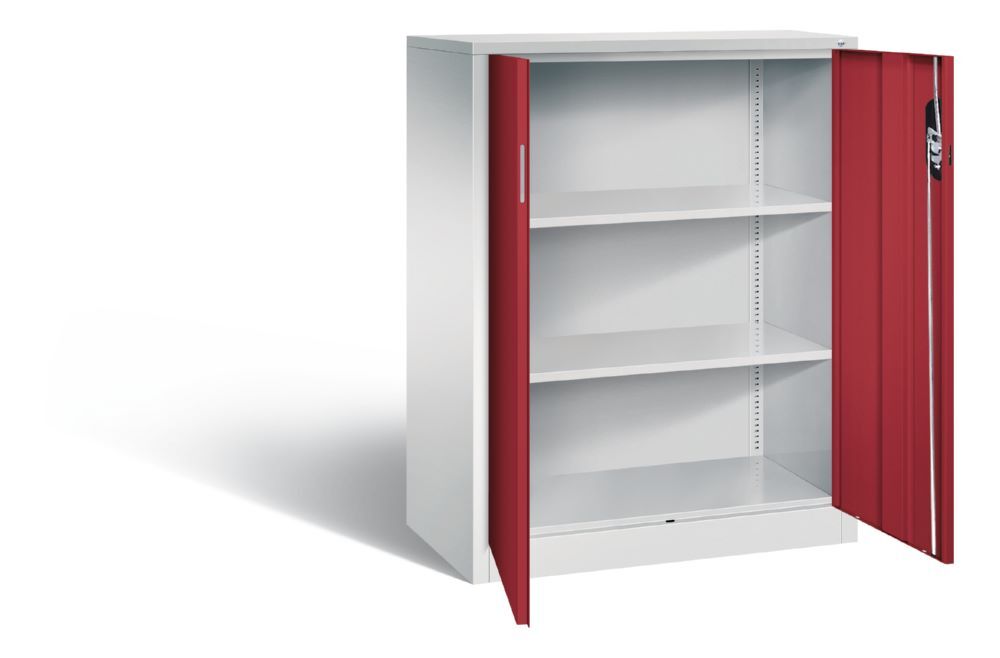 C+P Büro Drehtürenschrank Acurado mit 2 Fächer rubinrot 930 x 500 x 1200 mm Produktbild C+P Büro Drehtürenschrank Acurado mit 2 Fächer rubinrot 930 x 500 x 1200 mm bild 2