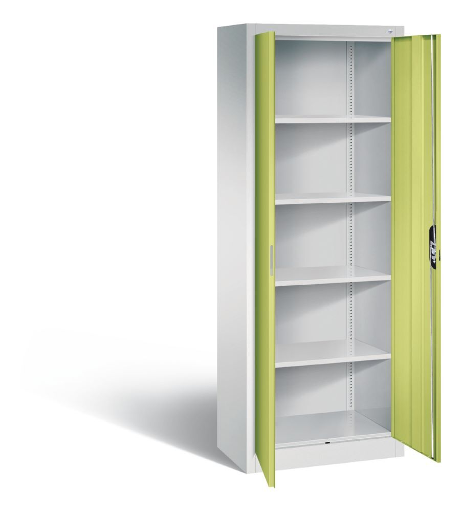 C+P Büro Drehtürenschrank Acurado 4 Böden viridingrün 700 x 400 x 1950 mm Produktbild C+P Büro Drehtürenschrank Acurado 4 Böden viridingrün 700 x 400 x 1950 mm bild 2
