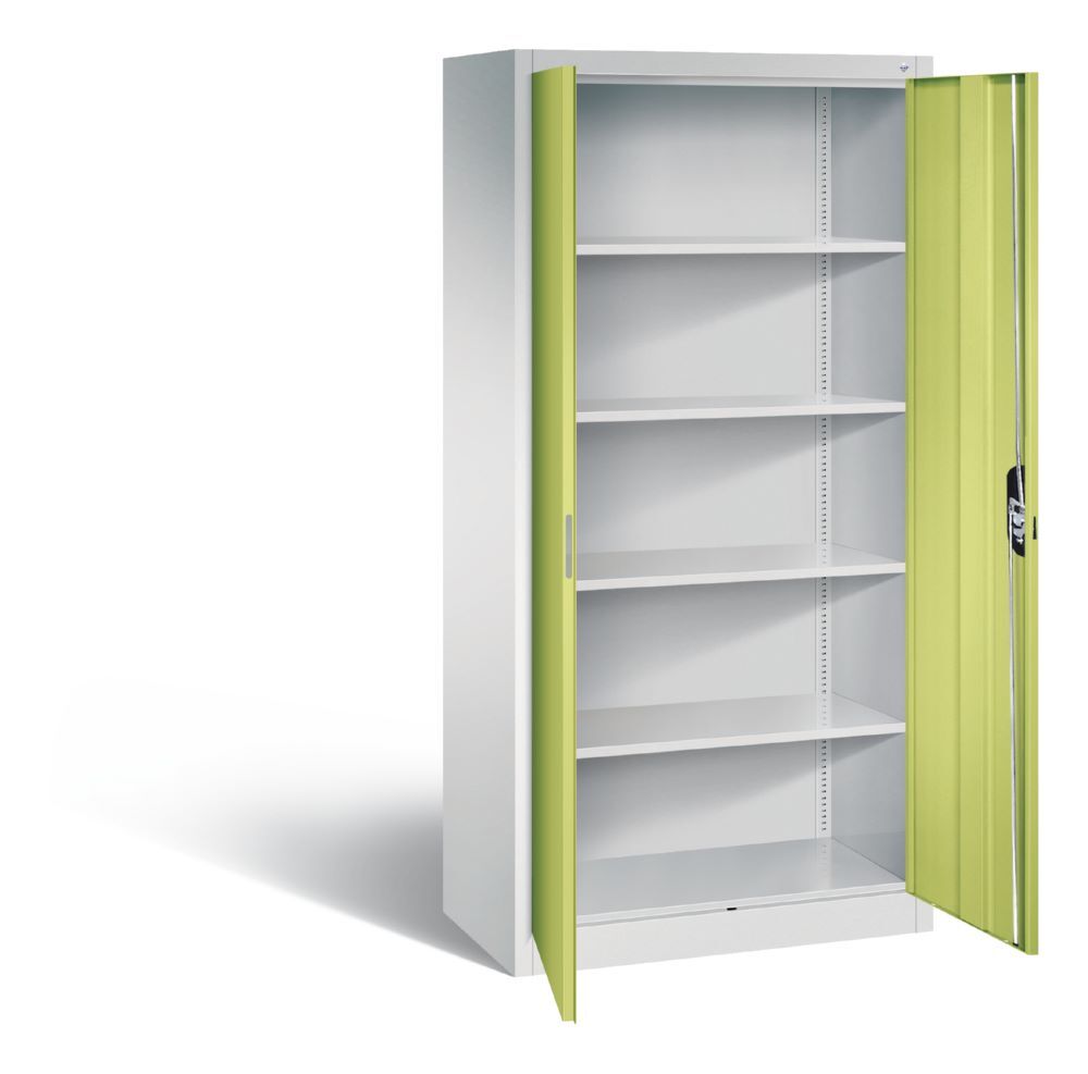 C+P Büro Drehtürenschrank mit Fußbodenschutz viridingrün 930 x 500 x 1950 mm Produktbild C+P Büro Drehtürenschrank mit Fußbodenschutz viridingrün 930 x 500 x 1950 mm bild 2