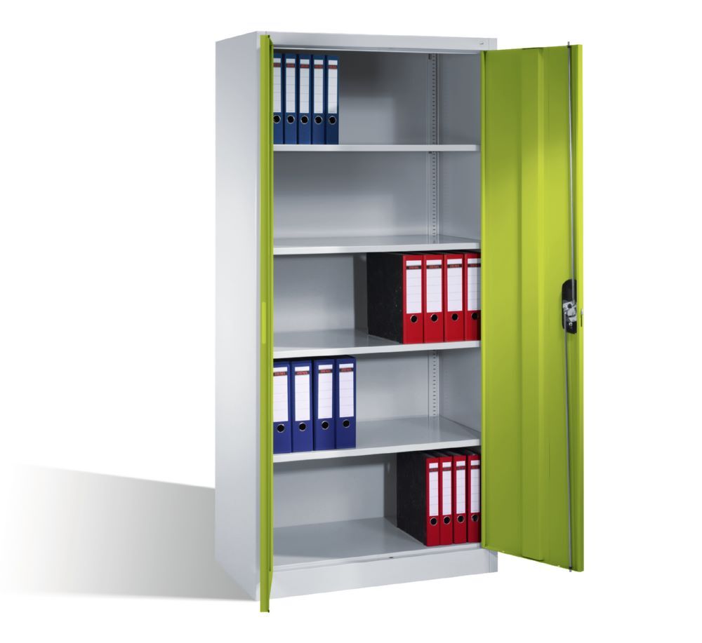 C+P Büro Drehtürenschrank mit Fußbodenschutz viridingrün 930 x 500 x 1950 mm Produktbild C+P Büro Drehtürenschrank mit Fußbodenschutz viridingrün 930 x 500 x 1950 mm bild 3
