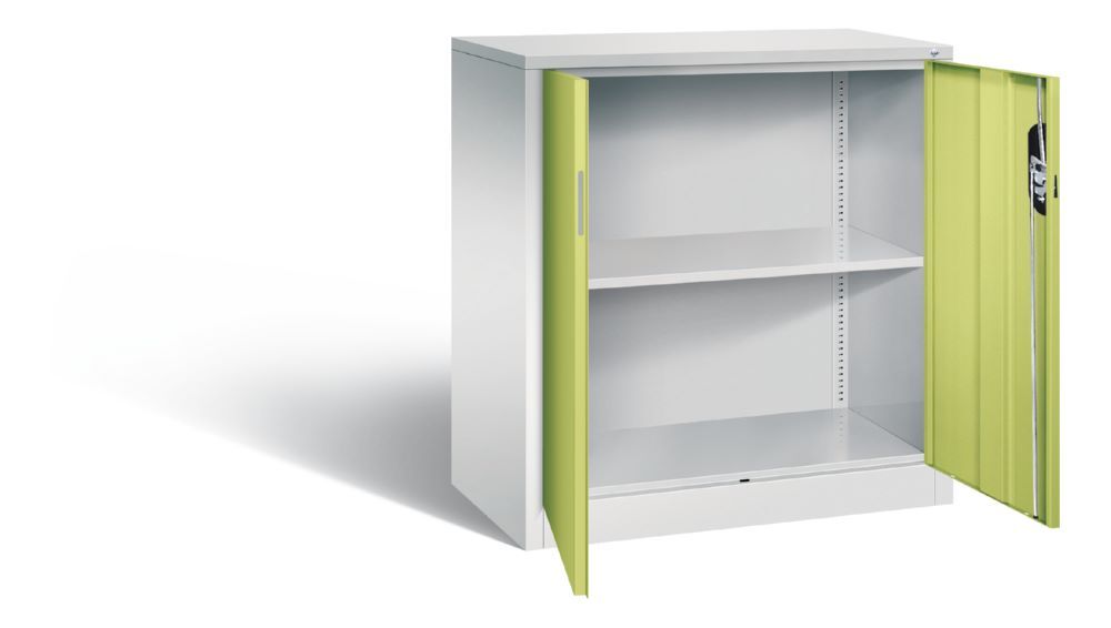 C+P Büro Drehtürenschrank 3 Riegel Verschluss viridingrün 930 x 500 x 1000 mm Produktbild C+P Büro Drehtürenschrank 3 Riegel Verschluss viridingrün 930 x 500 x 1000 mm bild 2
