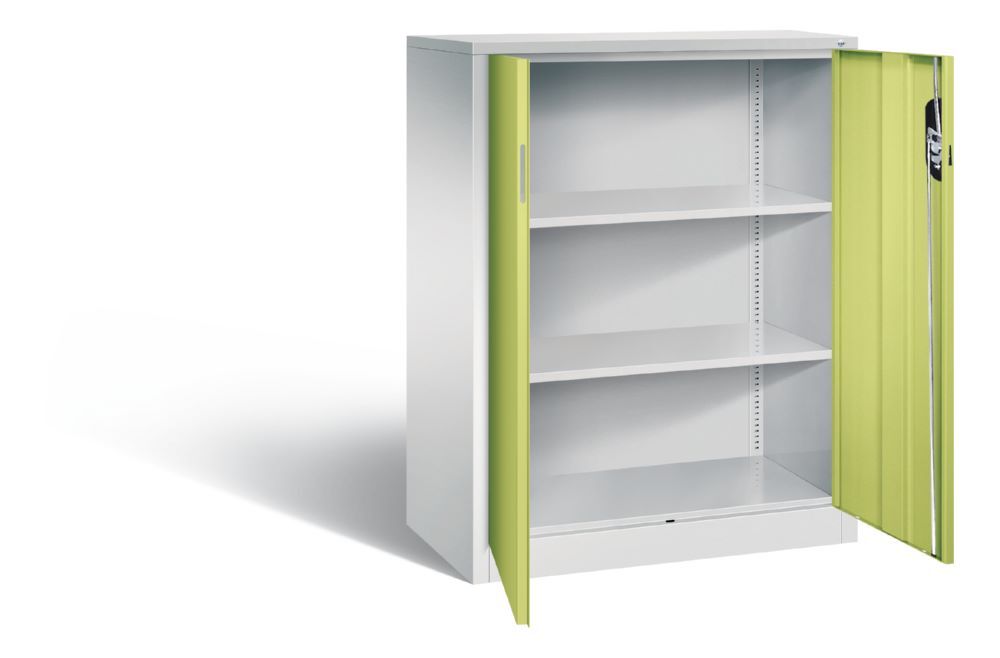 C+P Büro Drehtürenschrank mit Kunststoffgleitern viridingrün 930 x 500 x 1200 mm Produktbild C+P Büro Drehtürenschrank mit Kunststoffgleitern viridingrün 930 x 500 x 1200 mm bild 2