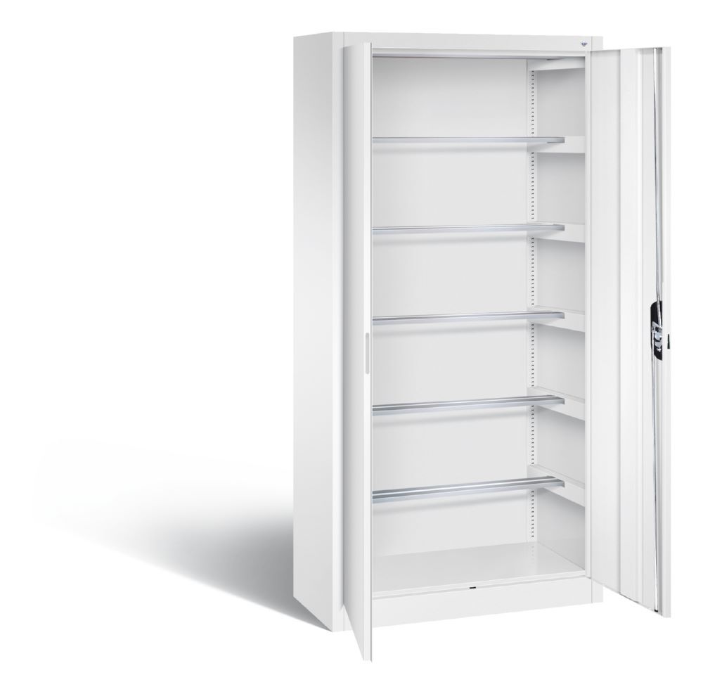 C+P Drehtürenschrank Acurado 6 Pendelstangen weiß 930 x 400 x 1950 mm Produktbild C+P Drehtürenschrank Acurado 6 Pendelstangen weiß 930 x 400 x 1950 mm bild 2