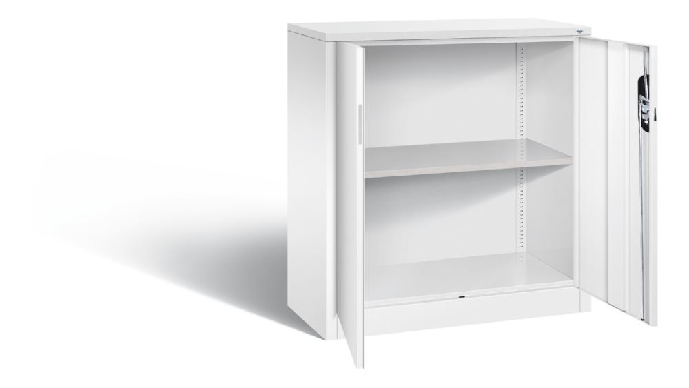 C+P Büro Drehtürenschrank Acurado 1 Fachboden weiß 930 x 400 x 1000 mm Produktbild C+P Büro Drehtürenschrank Acurado 1 Fachboden weiß 930 x 400 x 1000 mm bild 2