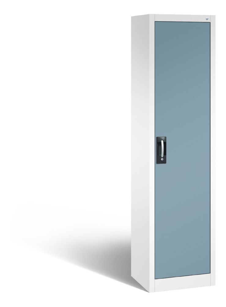 C+P Büro Drehtürenschrank Acurado weiß horizontblau 502 x 400 x 1950 mm Produktbild C+P Büro Drehtürenschrank Acurado weiß horizontblau 502 x 400 x 1950 mm