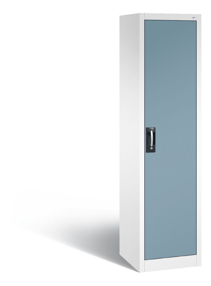 C+P Büro Drehtürenschrank Acurado weiß horizontblau 502 x 500 x 1950 mm Produktbild C+P Büro Drehtürenschrank Acurado weiß horizontblau 502 x 500 x 1950 mm