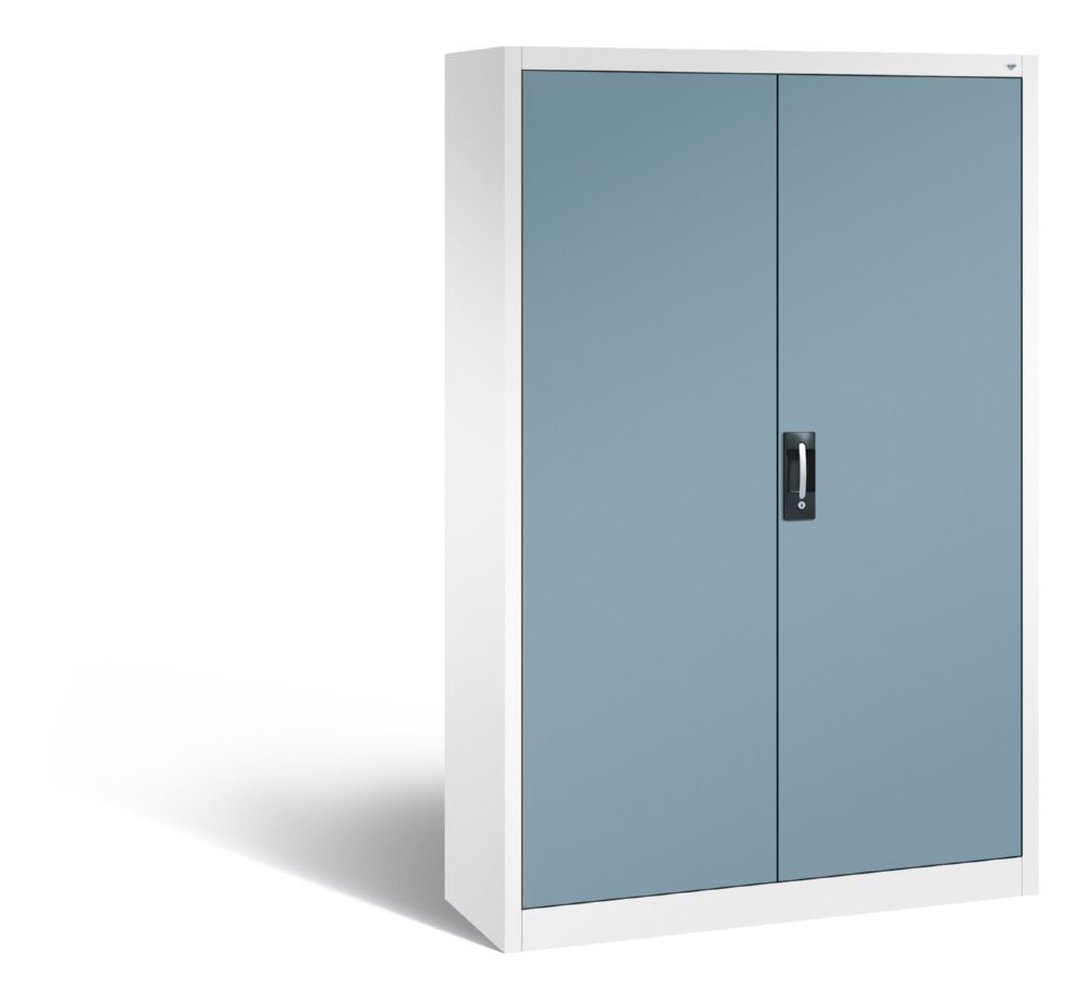 C+P Büro Drehtürenschrank Acurado weiß blau 1200 x 400 x 1950 mm Produktbild C+P Büro Drehtürenschrank Acurado weiß blau 1200 x 400 x 1950 mm
