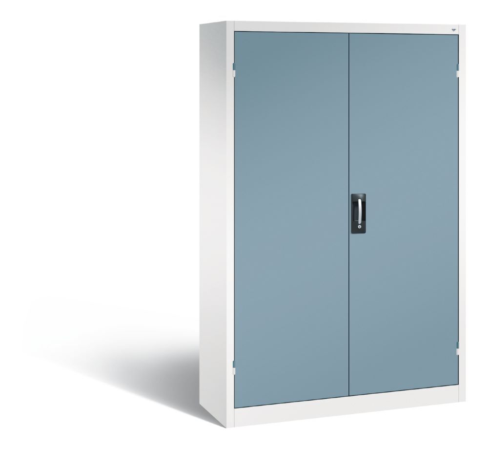 C+P Drehtürenschrank Acurado aus Stahlkonstruktion weiß blau 1200 x 400 x 1950 mm Produktbild C+P Drehtürenschrank Acurado aus Stahlkonstruktion weiß blau 1200 x 400 x 1950 mm