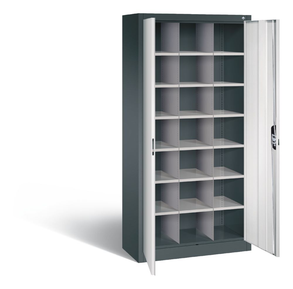 C+P Verteilerschrank Acurado 21 Fächer in hellgrau 930 x 400 x 1950 mm Produktbild C+P Verteilerschrank Acurado 21 Fächer in hellgrau 930 x 400 x 1950 mm