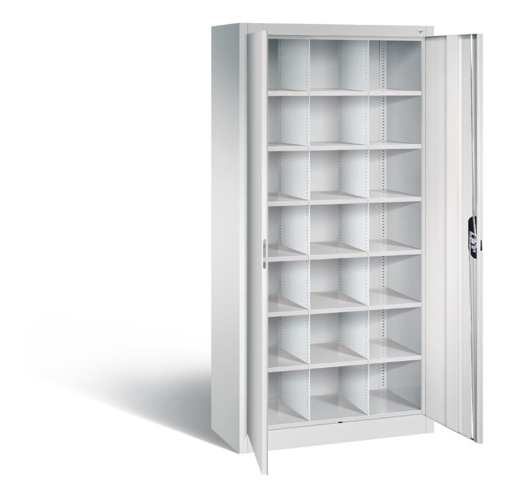 C+P Verteilerschrank Acurado mit 21 Fächer lichtgrau 930 x 400 x 190 mm Produktbild C+P Verteilerschrank Acurado mit 21 Fächer lichtgrau 930 x 400 x 190 mm bild 2