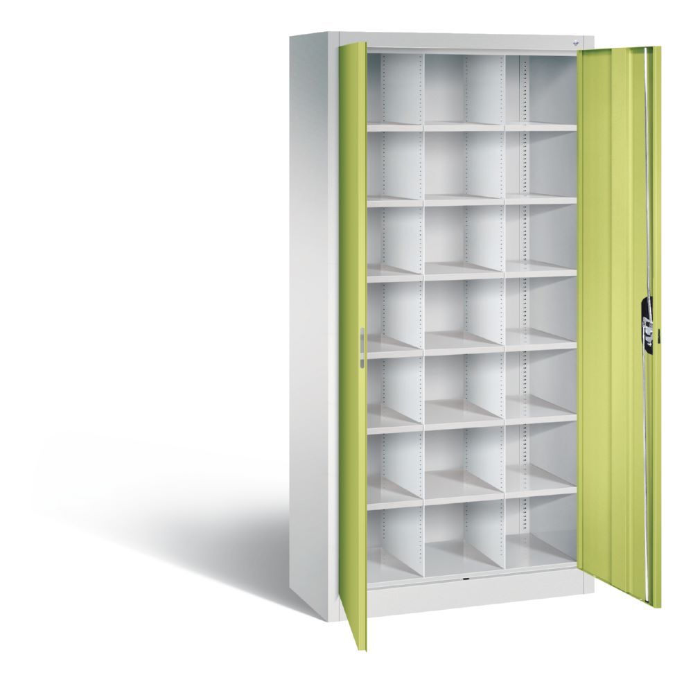 C+P Büro Verteilerschrank Acurado mit 21 Fächer viridingrün 930 x 400 x 1950 mm Produktbild C+P Büro Verteilerschrank Acurado mit 21 Fächer viridingrün 930 x 400 x 1950 mm bild 2