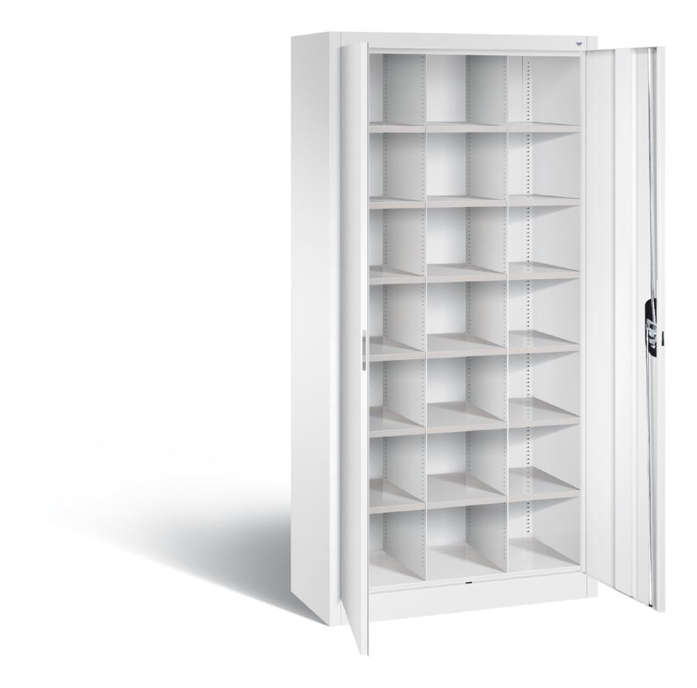 C+P Drehtürenschrank 21 Innenfächer Acurado weiß 930 x 400 x 1950 mm Produktbild C+P Drehtürenschrank 21 Innenfächer Acurado weiß 930 x 400 x 1950 mm bild 2