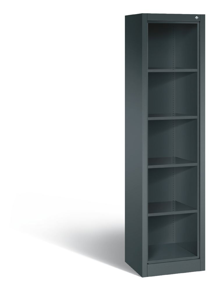 C+P Büroregal mit Rückwand Acurado anthrazit 502 x 400 x 1950 mm Produktbild C+P Büroregal mit Rückwand Acurado anthrazit 502 x 400 x 1950 mm