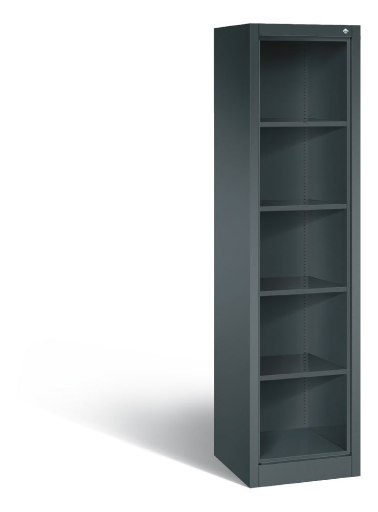 C+P Büroregal Fächer verstellbar Acurado, 502 x 500 x 1950 mm anthrazit Produktbild C+P Büroregal Fächer verstellbar Acurado, 502 x 500 x 1950 mm anthrazit