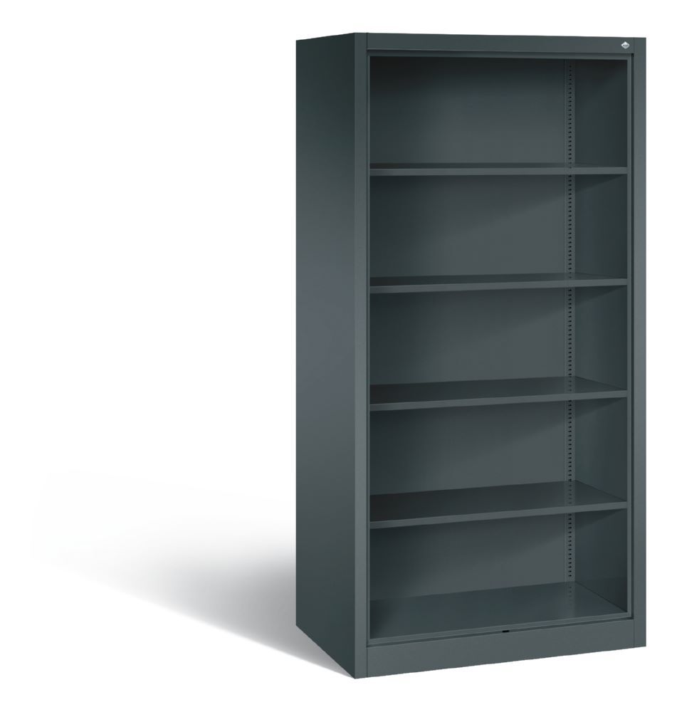 C+P Büroregal mit Rückwand und 4 Einlegeböden anthrazit 930 x 600 x 1950 mm Produktbild C+P Büroregal mit Rückwand und 4 Einlegeböden anthrazit 930 x 600 x 1950 mm