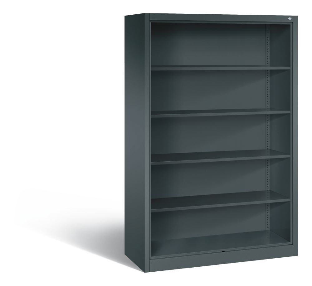C+P Büroregal Acurado mit Rückwand und 4 Fächer anthrazit 1200 x 500 x 1950 mm Produktbild C+P Büroregal Acurado mit Rückwand und 4 Fächer anthrazit 1200 x 500 x 1950 mm