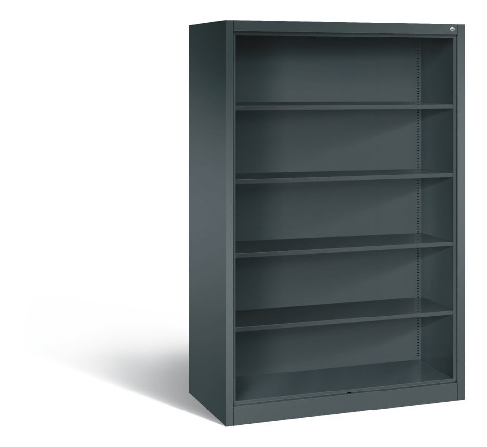 C+P Büroregal Acurado mit Rückwand und 4 Böden dunkelgrau 1200 x 600 x 1950 mm Produktbild C+P Büroregal Acurado mit Rückwand und 4 Böden dunkelgrau 1200 x 600 x 1950 mm