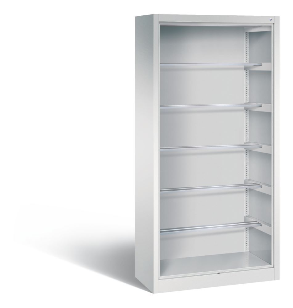 C+P Büroregal mit 6 Pendelstangen Acurado lichtgrau 930 x 400 x 1950 mm Produktbild C+P Büroregal mit 6 Pendelstangen Acurado lichtgrau 930 x 400 x 1950 mm