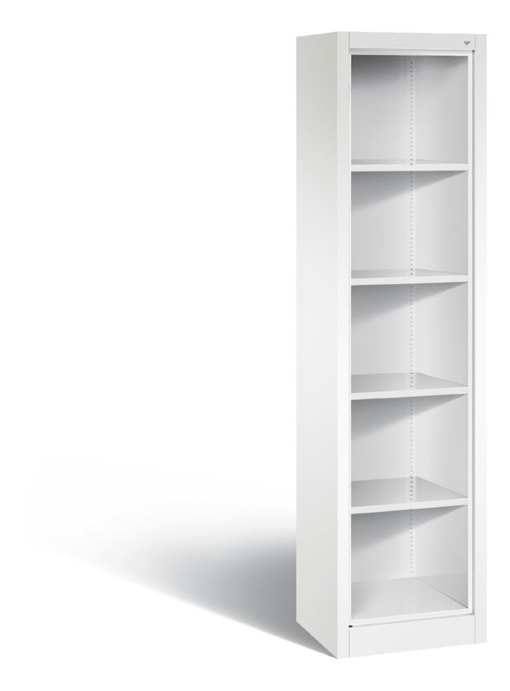 C+P Büroregal mit 4 Einlegeböden Acurado weiß 502 x 400 x 1950 mm Produktbild C+P Büroregal mit 4 Einlegeböden Acurado weiß 502 x 400 x 1950 mm