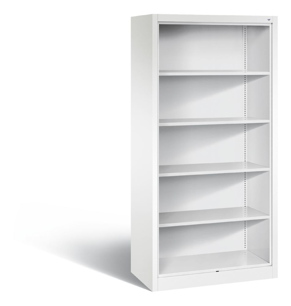 C+P Büroregal mit Rückwand Acurado 6 Stangen weiß 930 x 500 x 1950 mm Produktbild C+P Büroregal mit Rückwand Acurado 6 Stangen weiß 930 x 500 x 1950 mm